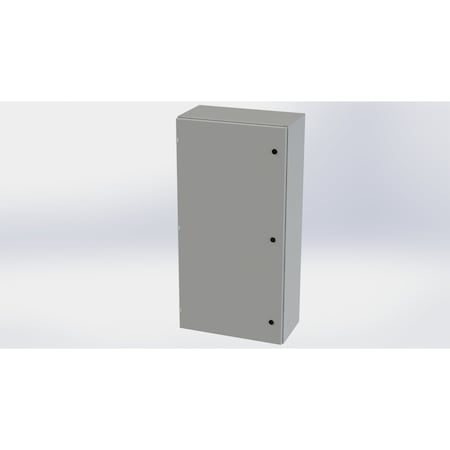 Saginaw Control & Engineering 1/4 Turn Latch Electrical Enclosures, 48 in H, 12 in D, 24 in W, NEMA 3R, 4, 12, 13, Carbon Steel SCE-48EL2412LP